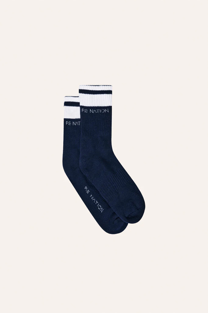 Homage Sock | Dark Navy/Optic White