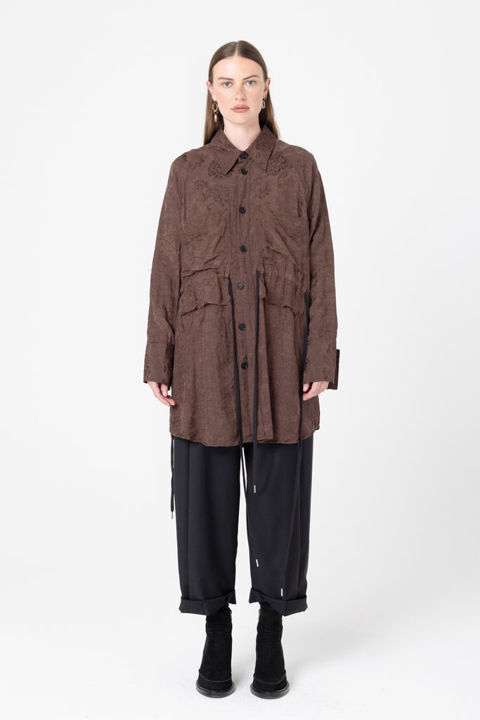 Facts Shirtdress | Cacao Jacquard - Company Store
