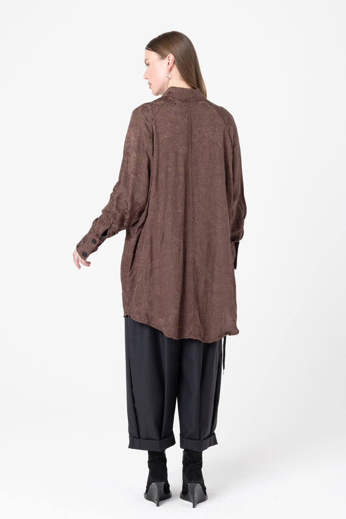 Facts Shirtdress | Cacao Jacquard - Company Store