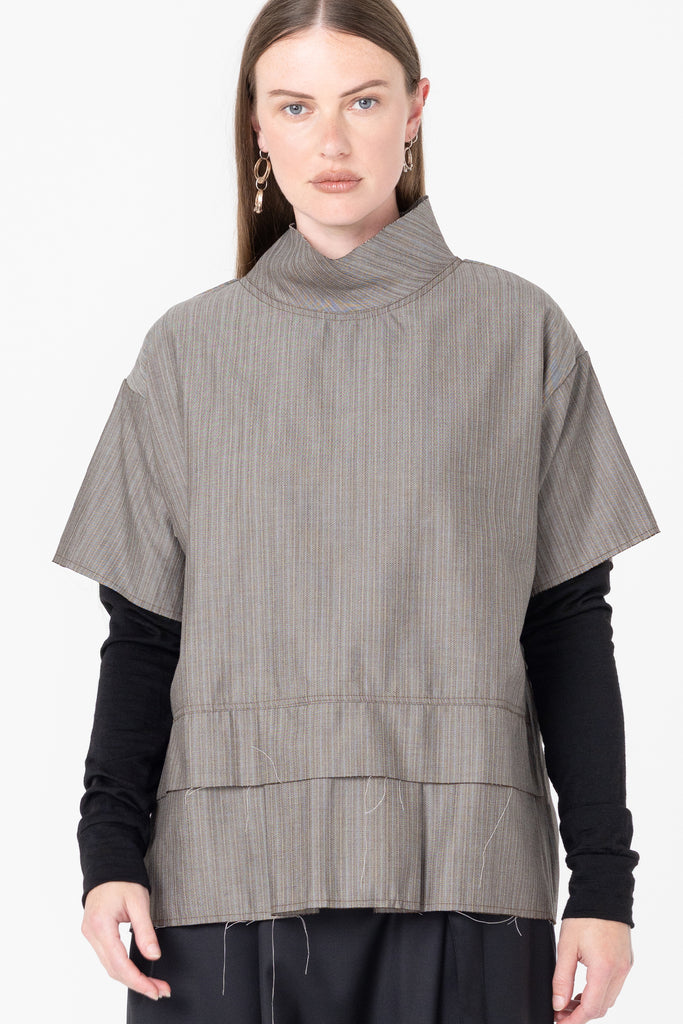 Fax Tee | Tan Stripe - Company Store