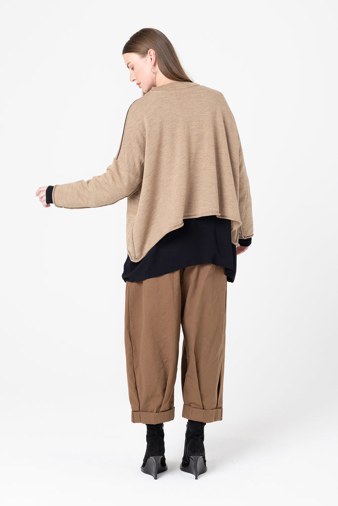 Fine Line Cardigan | Biscuit