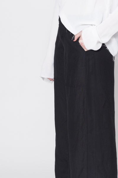 Joy Pants | Black Linen