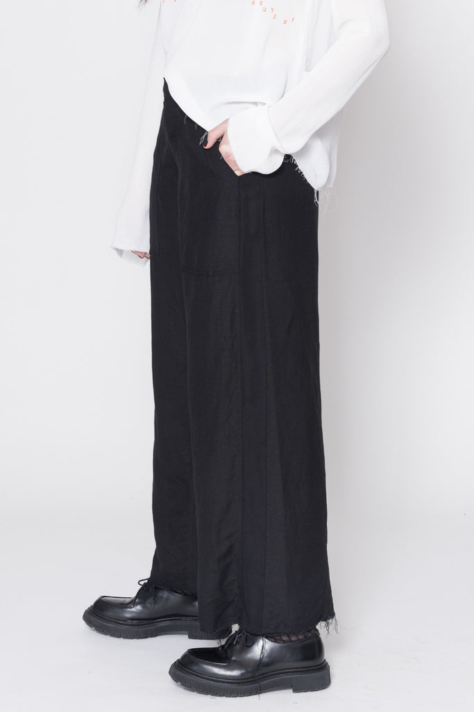 Joy Pants | Black Linen