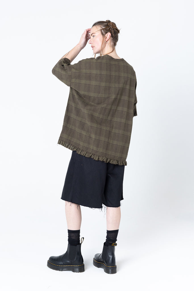 Dance Tee | Khaki Plaid