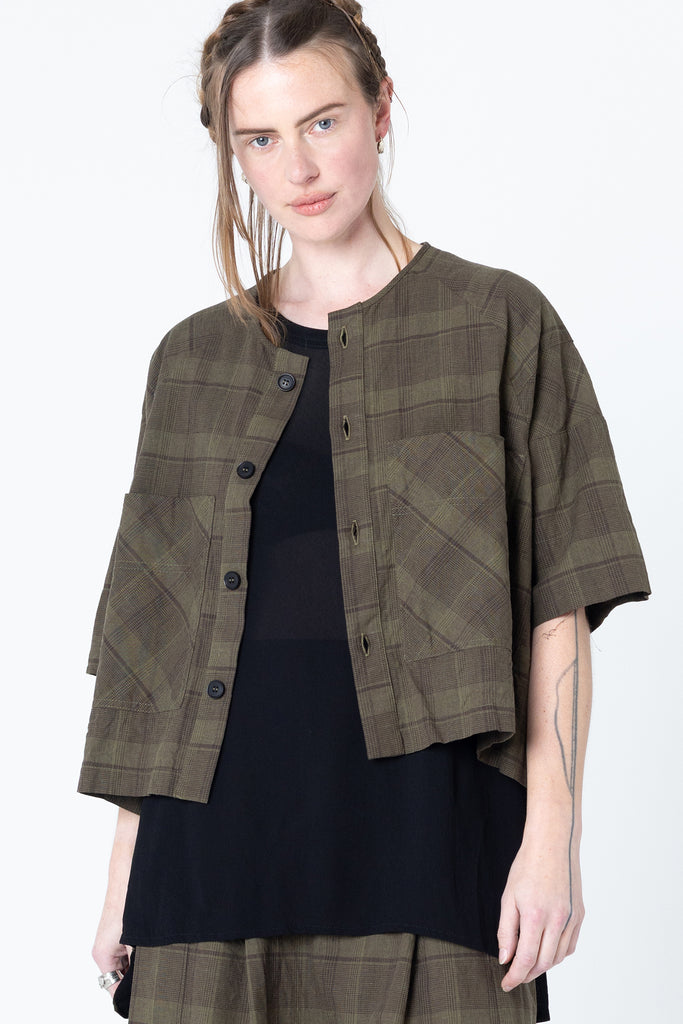 Pose Jacket | Khaki Plaid