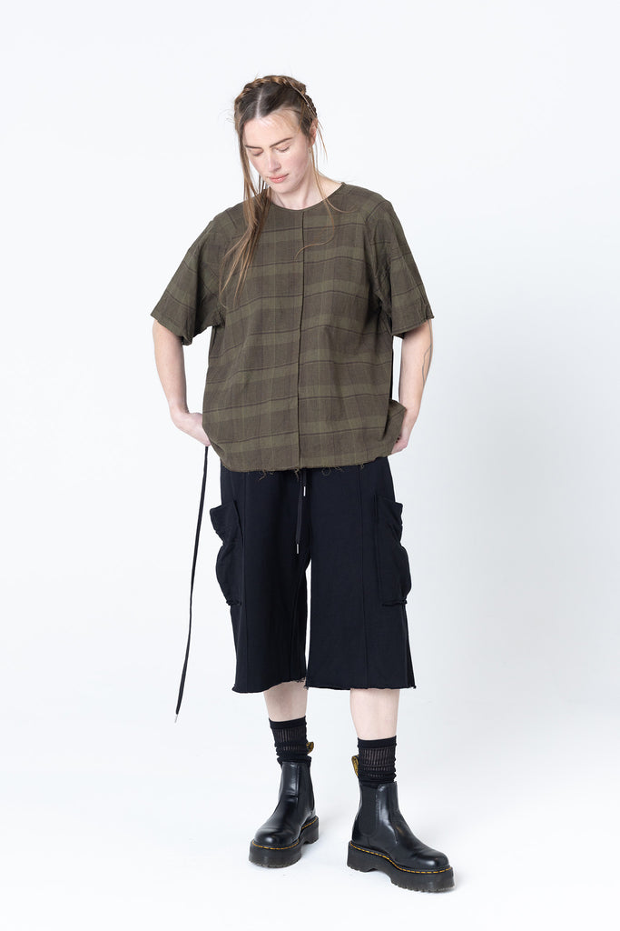 Gallery Tee | Khaki Plaid