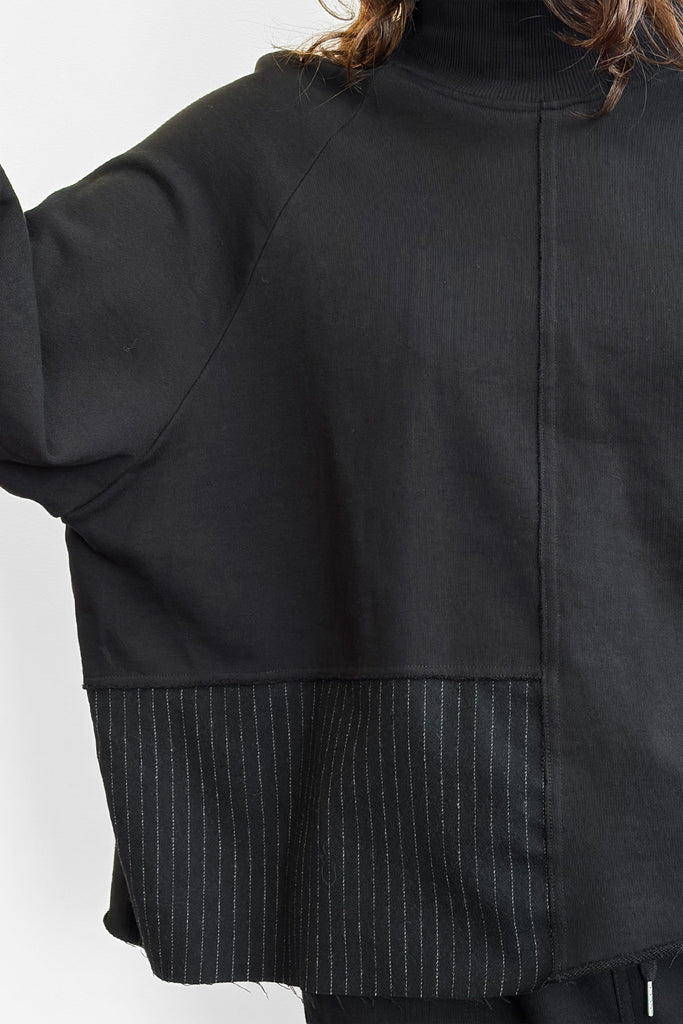 Grounded Sweater | Black/Pinstripe
