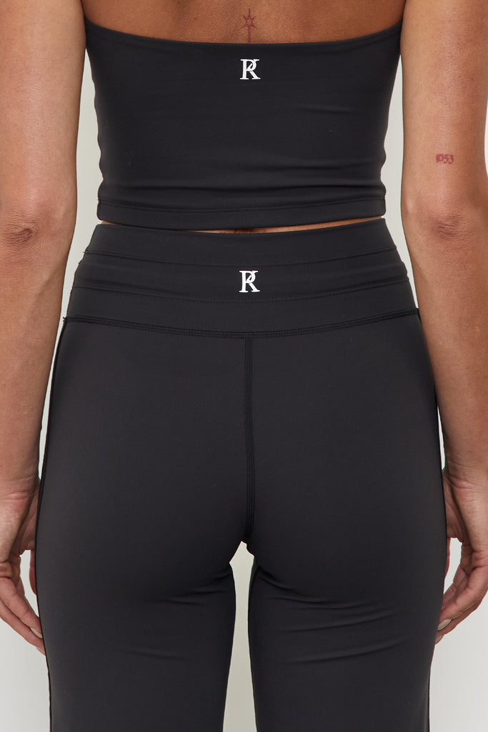 Straight Leg Tie Up Pant | Black