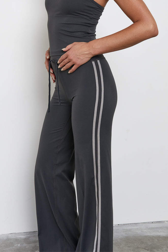 Straight Leg Tie Up Pant | Grey Stripe - Company Store
