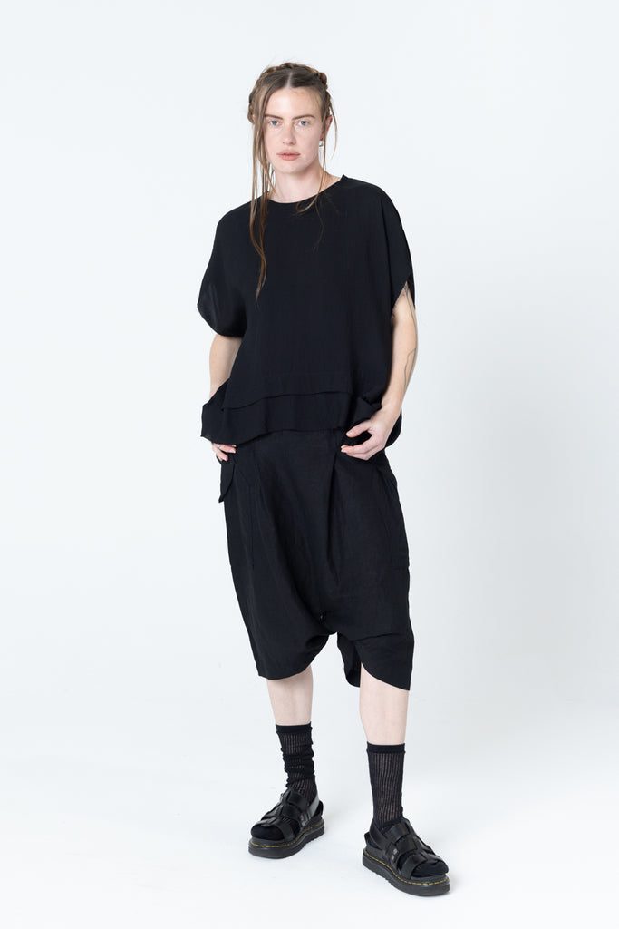 Fold Tank | Black Seersucker - Company Store