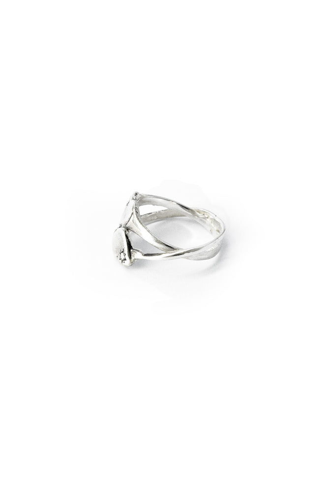Helix Heart Ring | Silver