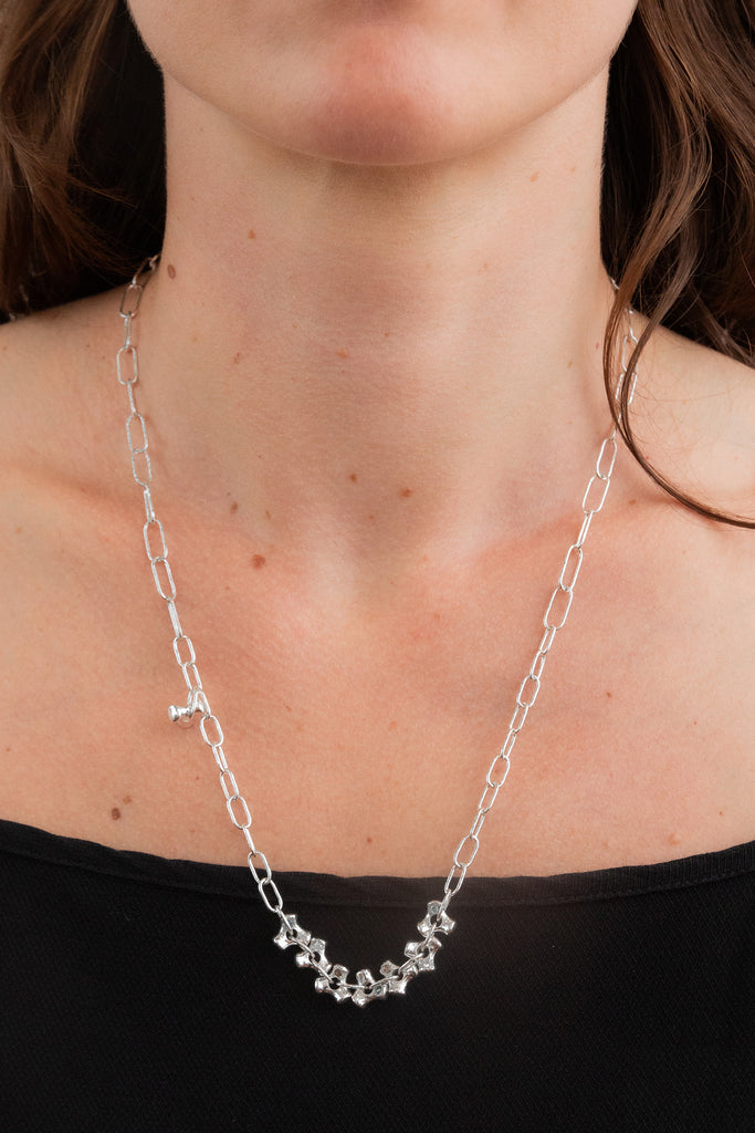 Higham Necklace | Blue Topaz/Smoky Quartz