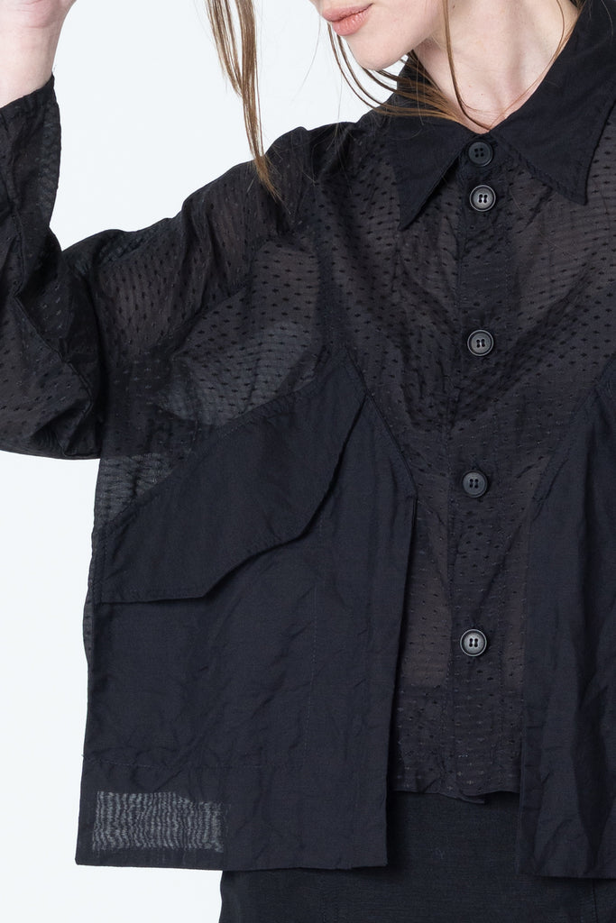 Poised Shirt Jacket | Black Dobby - Company Store