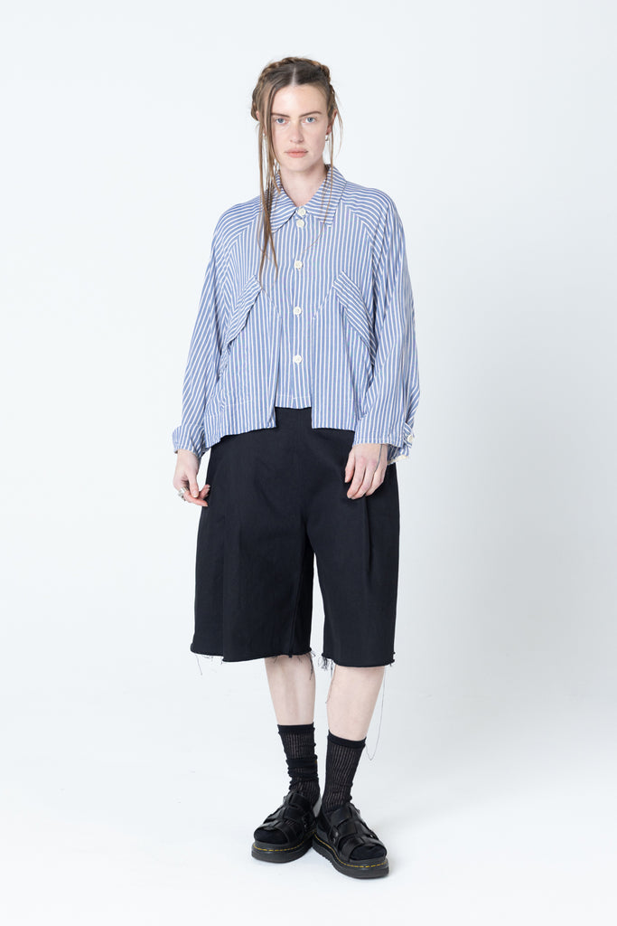 Poised Shirt Jacket | Blue Stripe - Company Store
