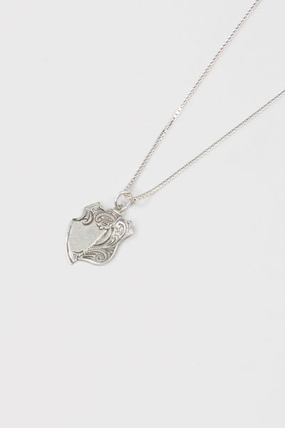 Broken Medal Necklace- Silver - Company Store