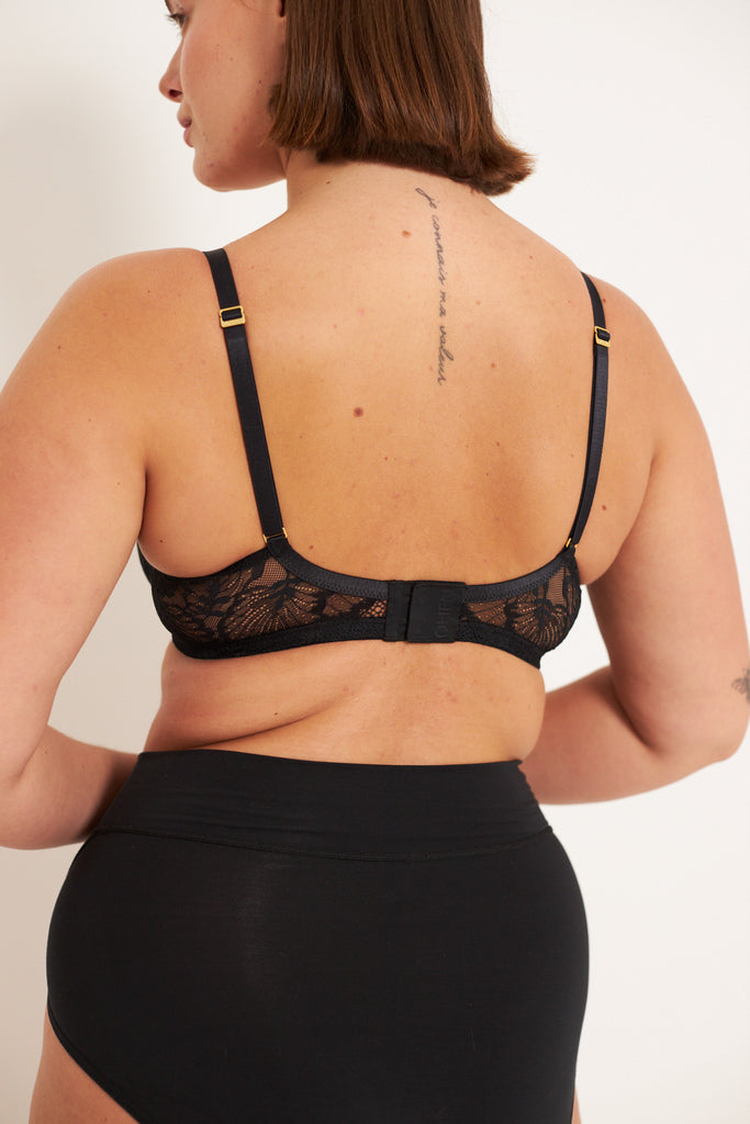 The Balconette Bra | Black