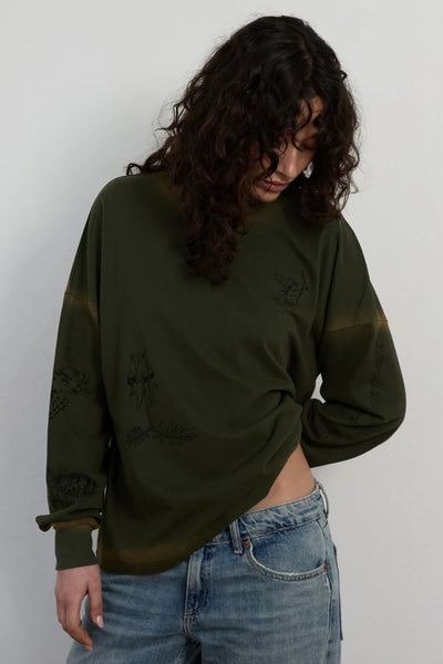 Cupid Long Sleeve Top | Khaki