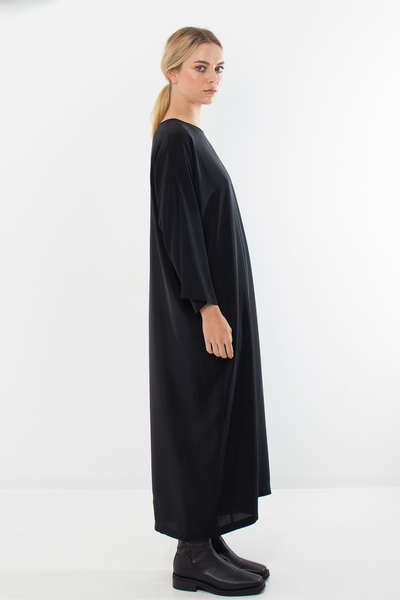 Basis Dress | Black | Silk Crepe de Chine