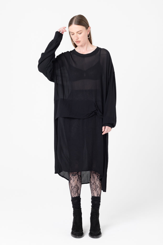 Mingle Dress | Black Sheer - Company Store