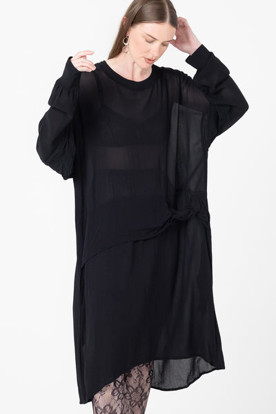 Mingle Dress | Black Sheer