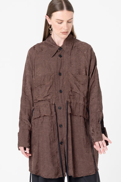 Facts Shirtdress | Cacao Jacquard - Company Store