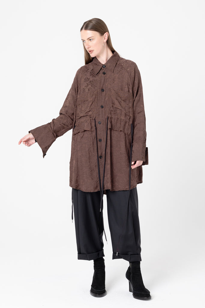 Facts Shirtdress | Cacao Jacquard - Company Store