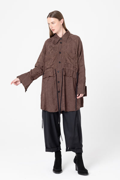 Facts Shirtdress | Cacao Jacquard - Company Store