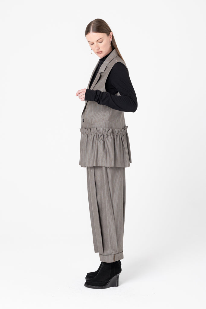Integrate Vest | Tan Stripe - Company Store