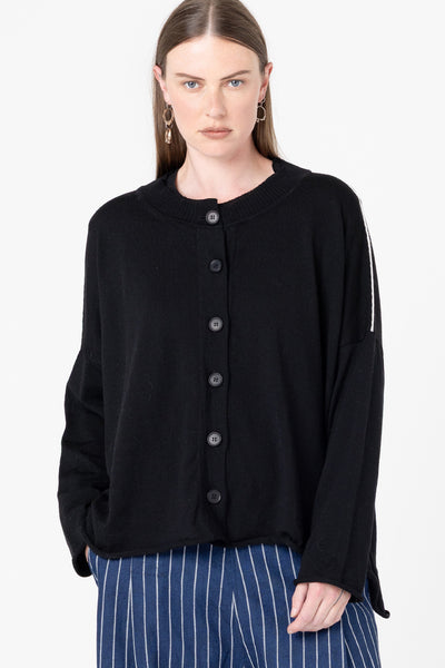 Fine Line Cardigan | Black
