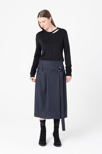 Transform Skirt | Charcoal Stripe - Company Store