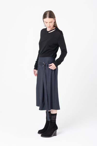 Transform Skirt | Charcoal Stripe - Company Store