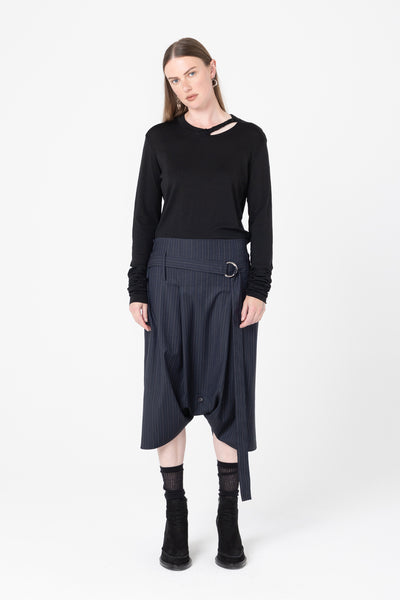 Transform Skirt | Charcoal Stripe - Company Store
