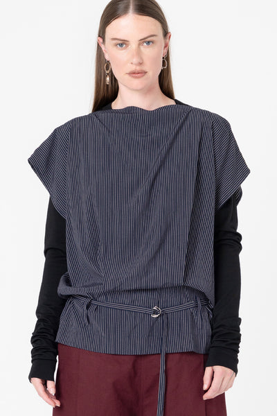 Mirror Top | Ink Pinstripe