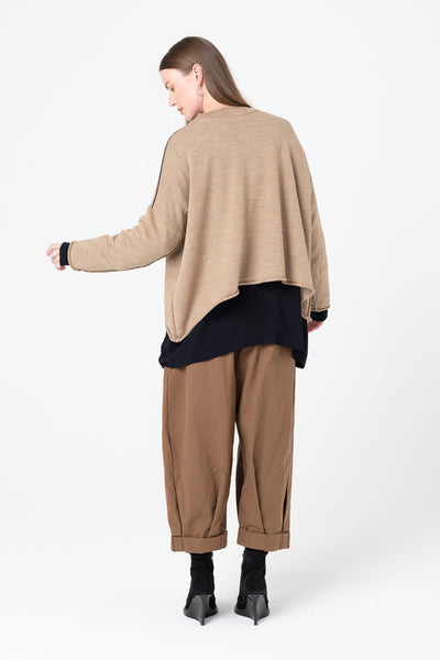 Fine Line Cardigan | Biscuit