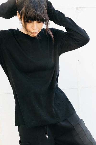 Violet Top | Black Rib