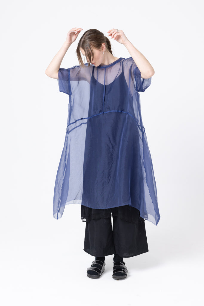 Circle Dress | Cobalt Sheer