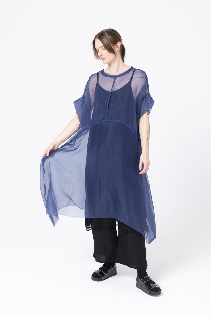 Circle Dress | Cobalt Sheer