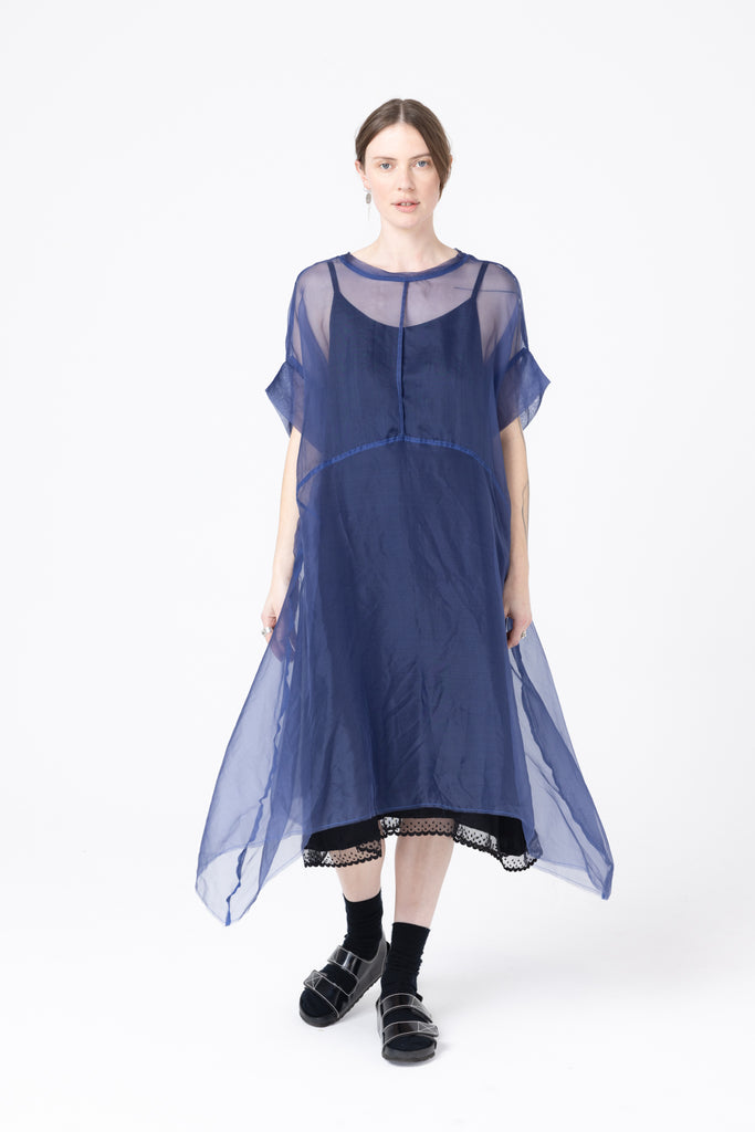 Circle Dress | Cobalt Sheer