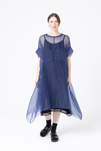 Circle Dress | Cobalt Sheer