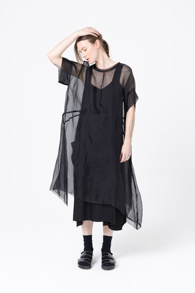 Circle Dress | Black Sheer