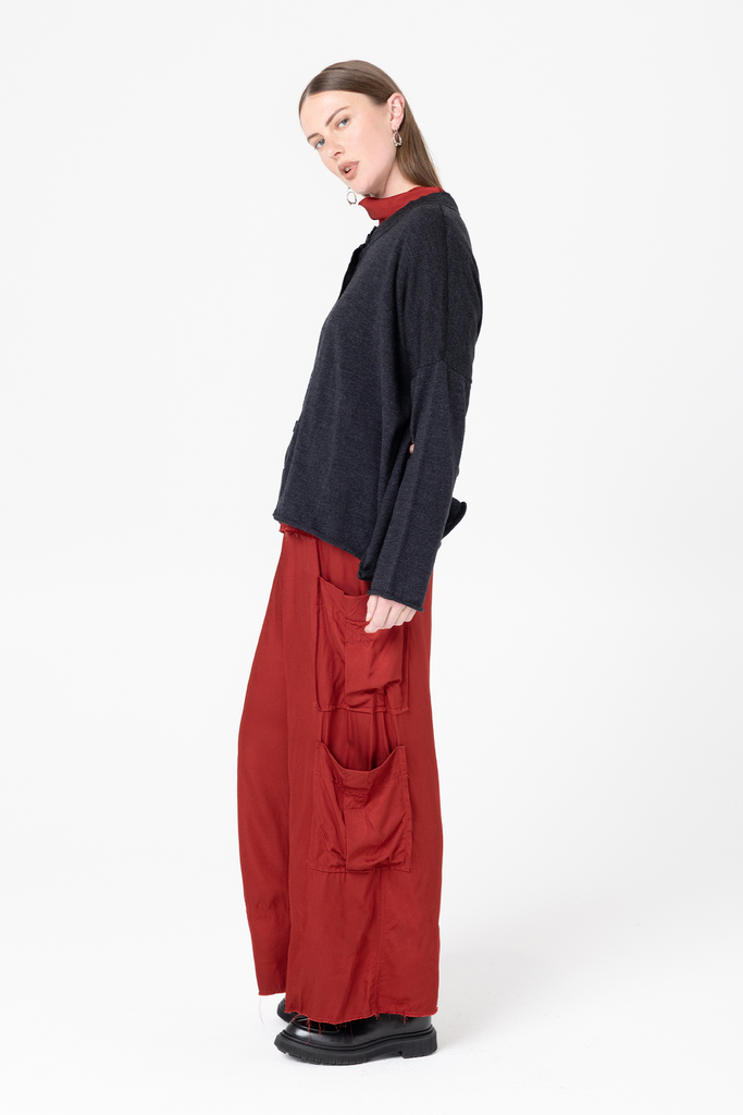 Fine Line Cardigan | Charcoal