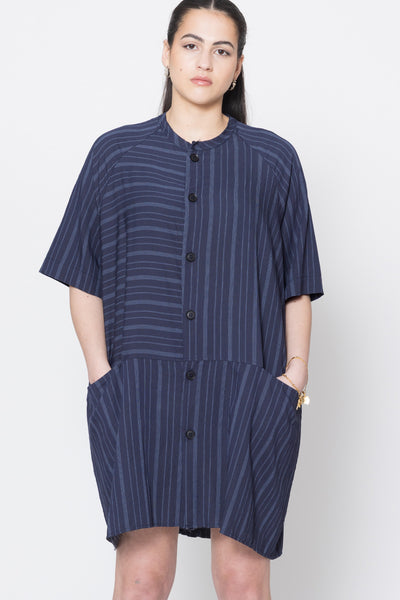 Egos Shirtdress | Navy Stripe