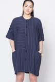 Egos Shirtdress | Navy Stripe