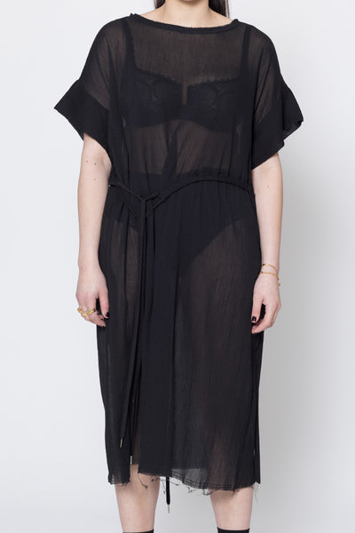 Borderline Dress | Black Crinkle