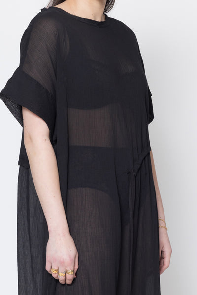Borderline Dress | Black Crinkle