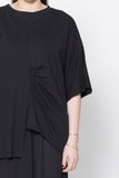 Contrast Tee | Black Knit