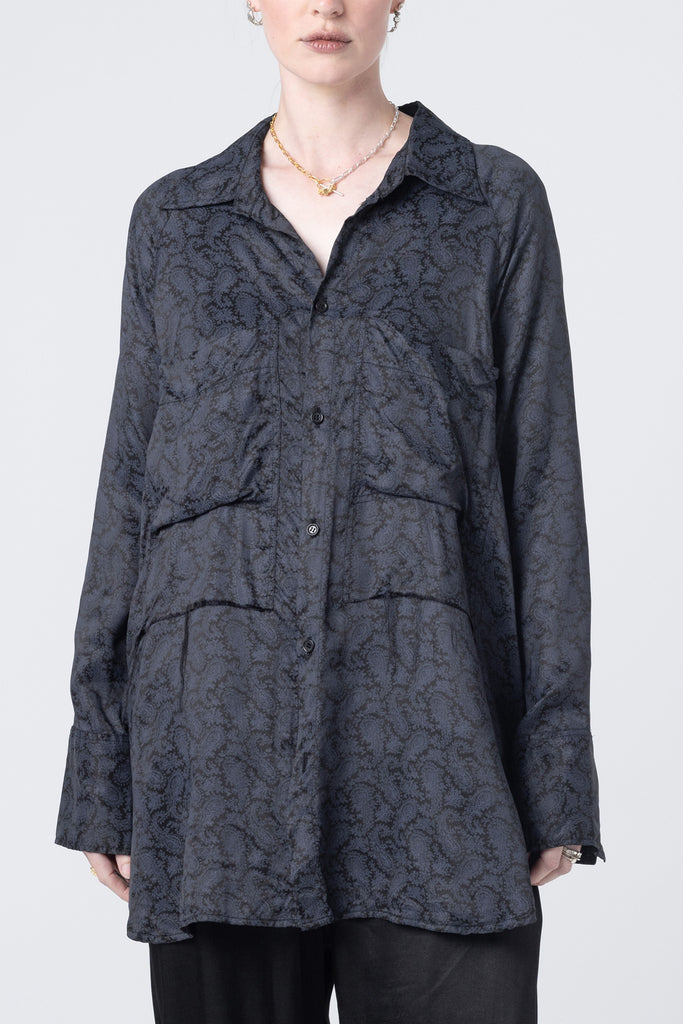 Perfect Day Shirt | Black Paisley