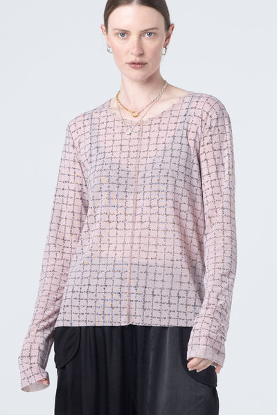 Home Tee | Blush Grid