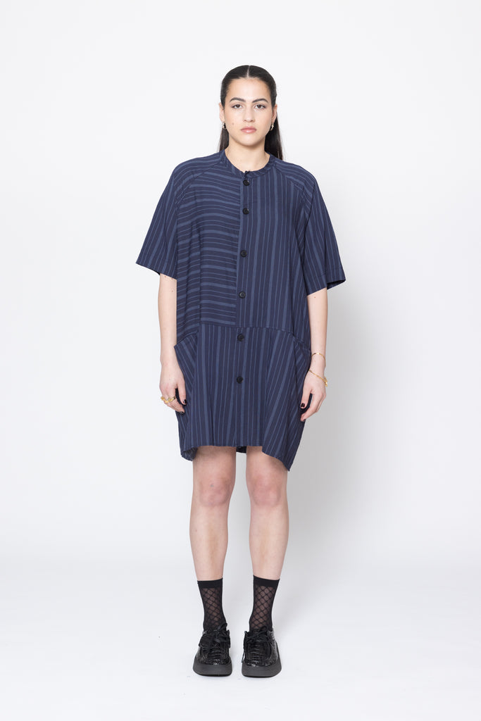 Egos Shirtdress | Navy Stripe