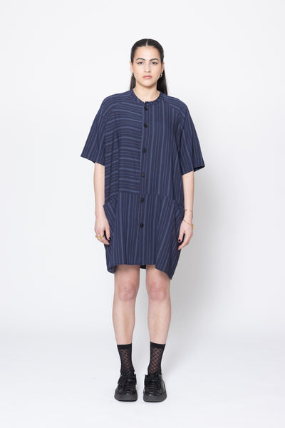 Egos Shirtdress | Navy Stripe